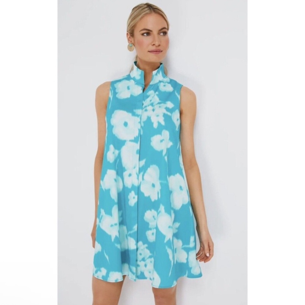 Tuckernuck Sleeveless Charlie Dress Blue Floral Size Small